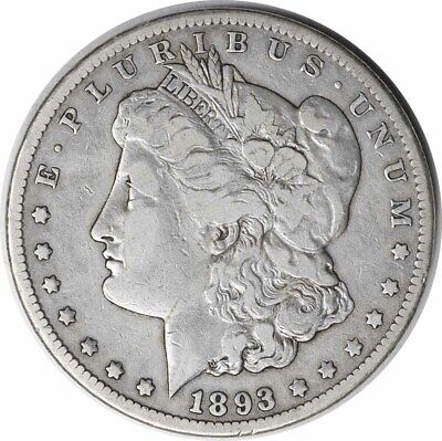 1893-CC Morgan Silver Dollar VF Uncertified #256