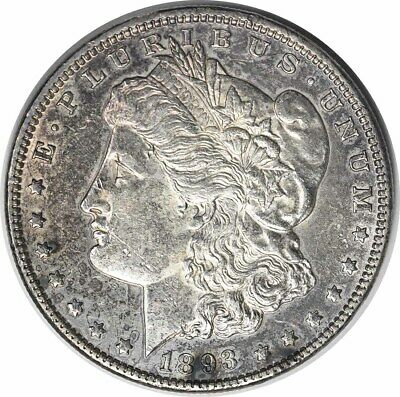 1893 Morgan Silver Dollar AU58 Uncertified #213