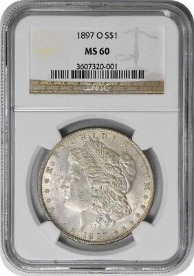 1897-O Morgan Silver Dollar MS60 NGC