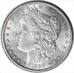 1898-S Morgan Silver Dollar MS60 Uncertified #349