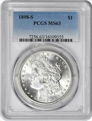 1898-S Morgan Silver Dollar MS63 PCGS