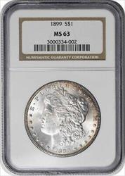 1899 Morgan Silver Dollar MS63 NGC