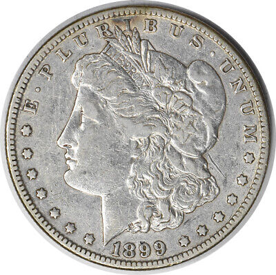 1899-o VAM 6 Morgan Silver Dollar Micro o EF Uncertified #241