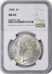 1900 Morgan Silver Dollar MS63 NGC