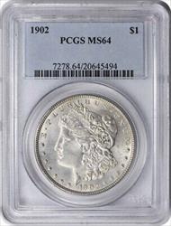 1902 Morgan Silver Dollar MS64 PCGS
