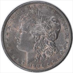 1904 Morgan Silver Dollar MS63 Toned Uncertified #122