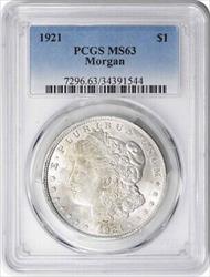1921 Morgan Silver Dollar MS63 PCGS