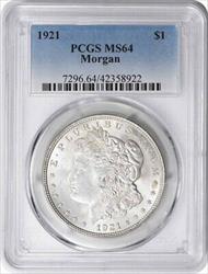 1921 Morgan Silver Dollar MS64 PCGS
