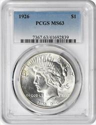 1926 Peace Silver Dollar MS63 PCGS
