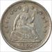 1857 Liberty Seated Silver Half Dime AU58 Uncertified #117