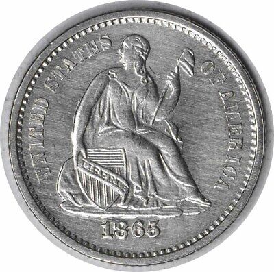 1865 S Liberty Seated  Half Dime BU++ Uncertified #1137
