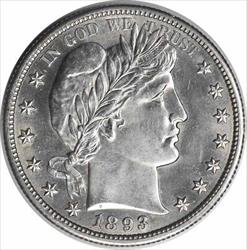 1893-O Barber Silver Half Dollar MS63 Uncertified #1225
