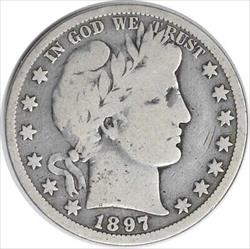 1897-O Barber Silver Half Dollar VG Uncertified #134