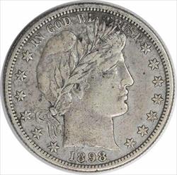 1898-S Barber Silver Half Dollar EF Uncertified #1042