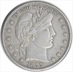 1899-S Barber Silver Half Dollar AU Uncertified #1113
