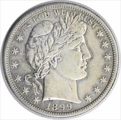 1899-S Barber Silver Half Dollar AU Uncertified #1114