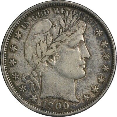 1900 Barber Silver Half Dollar AU Uncertified #1128