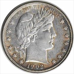1902-O Barber Silver Half Dollar AU58 Uncertified #1114