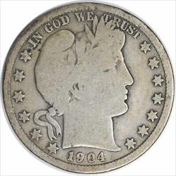 1904-S Barber Silver Half Dollar VG Uncertified #223