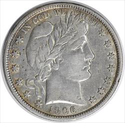 1906 Barber Silver Half Dollar VF Uncertified #208