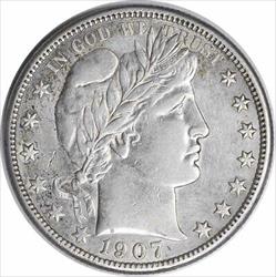 1907-O Barber Silver Half Dollar AU Uncertified #333