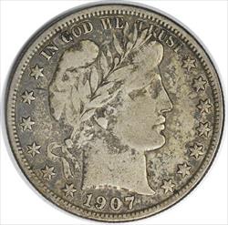 1907-S/S Barber Silver Half Dollar RPM1 VF Uncertified #212
