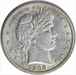 1908-S Barber Silver Half Dollar AU Uncertified #143