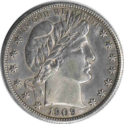 1909 Barber Silver Half Dollar AU58 Uncertified #1238