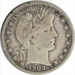 1909-S Barber Silver Half Dollar VF Uncertified #237