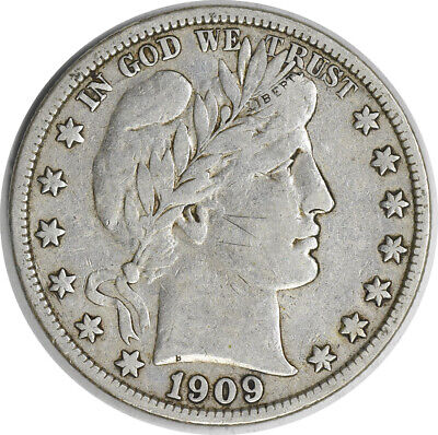 1909-S Barber Silver Half Dollar Inverted Mint Mark FS-501 Choice VF Uncertified #201