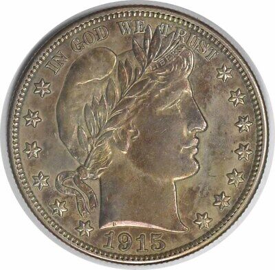 1915 Barber Silver Half Dollar AU58 Uncertified #920