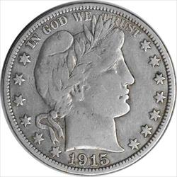 1915 Barber Silver Half Dollar F Uncertified #1028