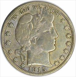 1915 Barber Silver Half Dollar F Uncertified #1030