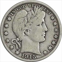 1915-D Barber Silver Half Dollar VF Uncertified #305