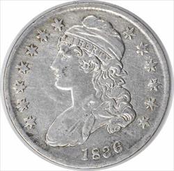 1836 Bust Silver Half Dollar Lettered Edge EF Uncertified #330
