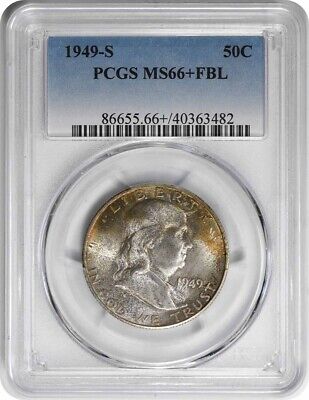 1949-S Franklin Silver Half Dollar MS66+FBL PCGS