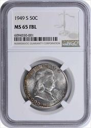 1949-S Franklin Silver Half Dollar MS65FBL NGC