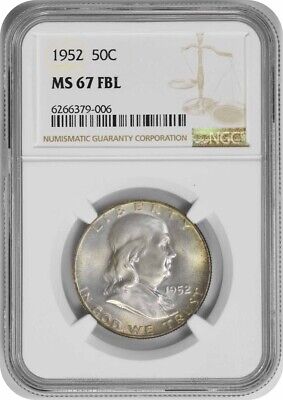 1952 Franklin Silver Half Dollar MS67FBL NGC