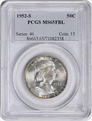 1952-S Franklin Silver Half Dollar MS65FBL PCGS