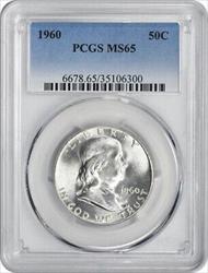 1960 Franklin Silver Half Dollar MS65 PCGS