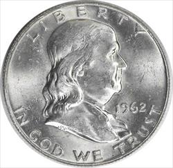 1962-D Franklin Silver Half Dollar MS63 Uncertified #322