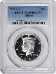 2003-S Kennedy Half Dollar PR69DCAM Silver PCGS
