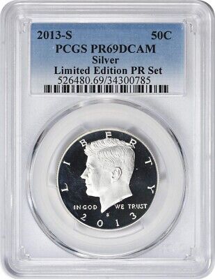 2013-S Kennedy Half Dollar PR69DCAM Limited Edition Silver Proof Set PCGS