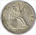 1864 Liberty Seated Silver Half Dollar AU55 PCGS (CAC)