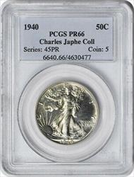 1940 Walking Liberty Silver Half Dollar PR66 PCGS