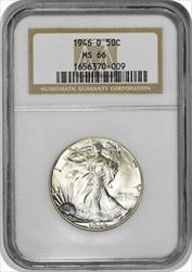 1946-D Walking Liberty Silver Half Dollar MS66 NGC