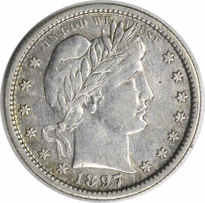 1897-S Barber Silver Quarter EF Uncertified #845
