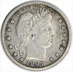 1897-S Barber Silver Quarter EF Uncertified #846