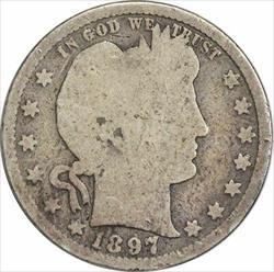 1897-S Barber Silver Quarter G/AG Uncertified #203
