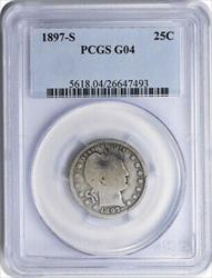 1897-S Barber Silver Quarter G04 PCGS